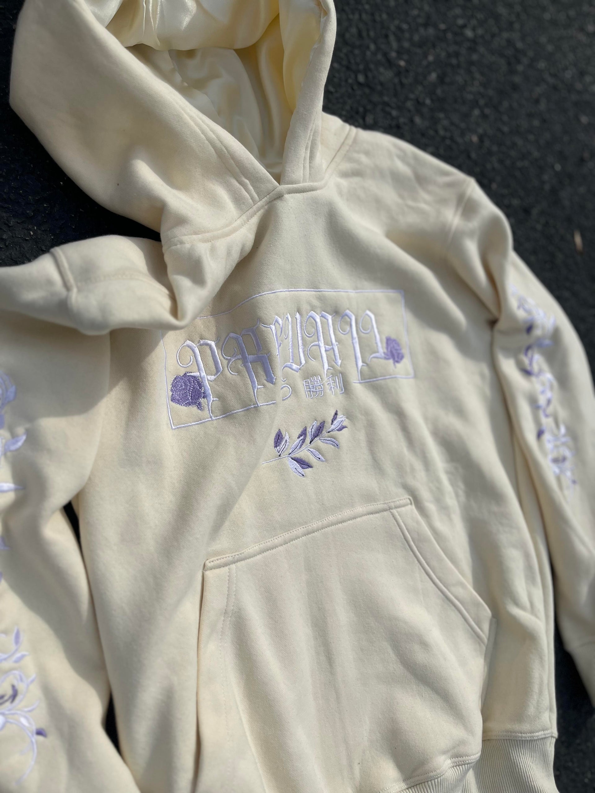 Satin Creme Hoodie